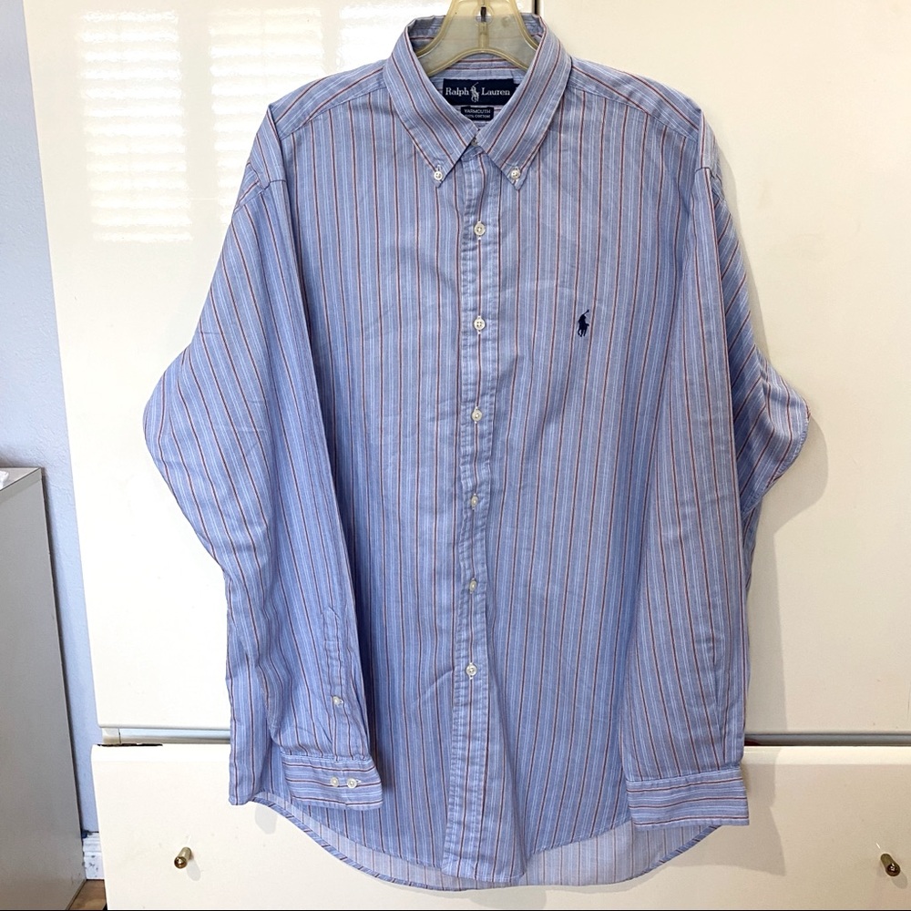 Blue Ralph Lauren button up shirt